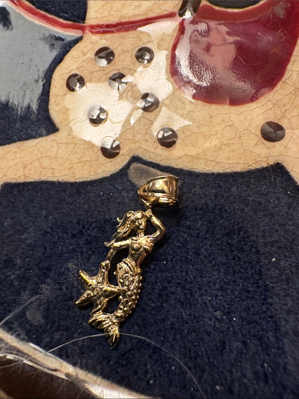 10k gold Mermaid Pendant